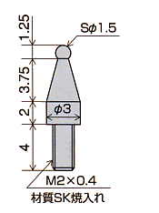測定子寸法図 LA-14, LB-14